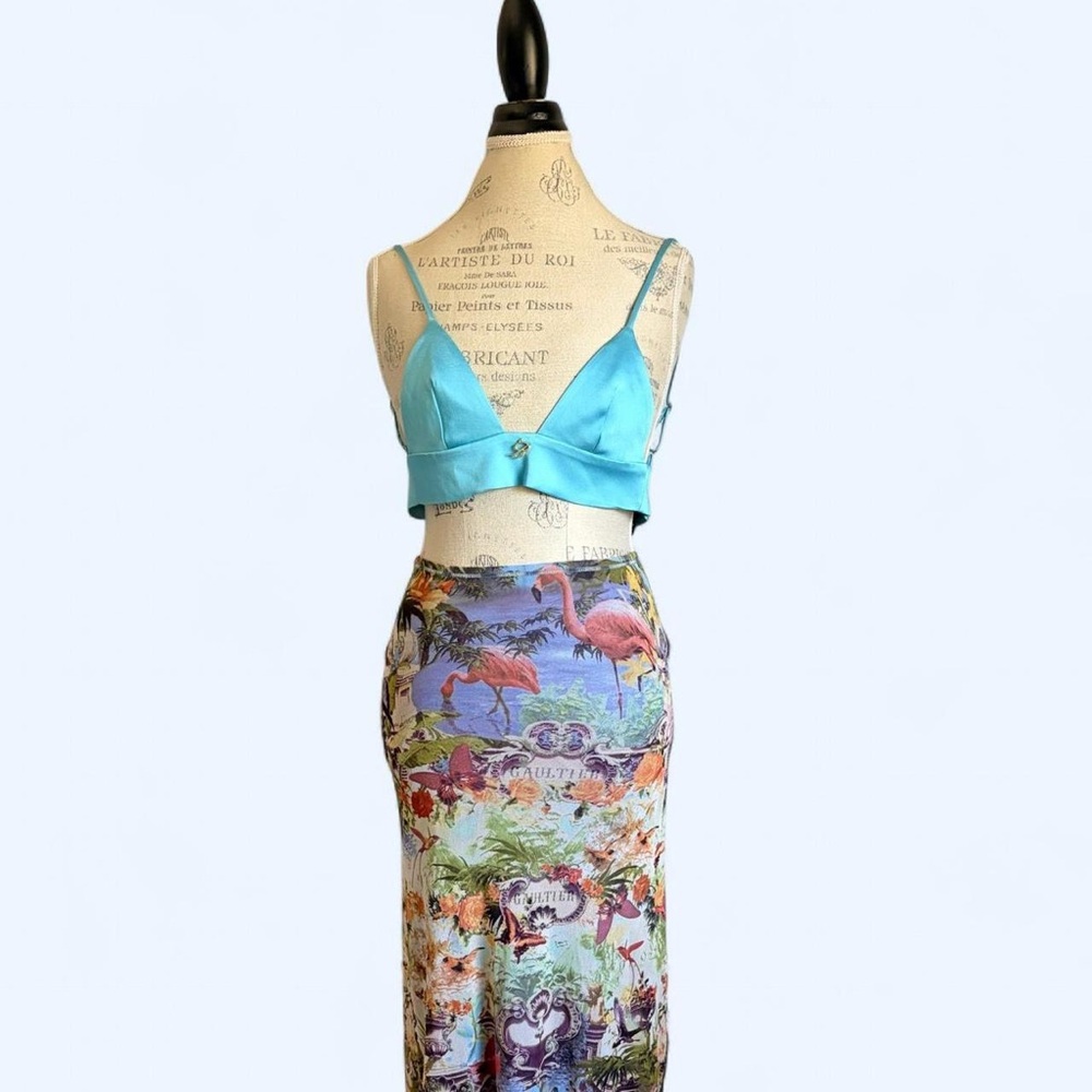 Blumarine logo plaque bralette NWT